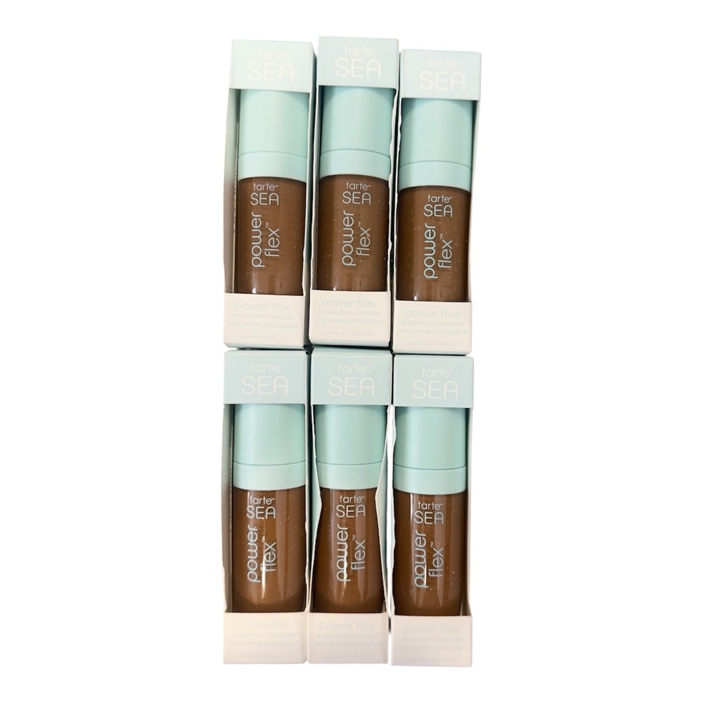 Lot of 6 Tarte SEA Power Flex Antioxidant Concealer 58N Rich Neutral 0.33oz New